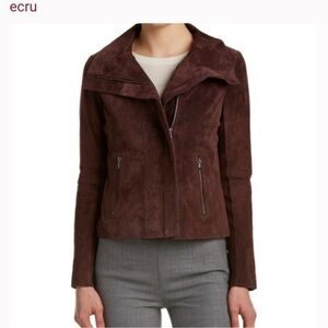 Ecru Orelle suede jacket in cimarron size S. NWT.